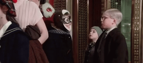 Christmas Story Santa GIF - Christmas Story Santa Kid In Line GIFs