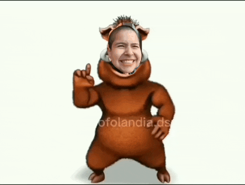 a cartoon of a boar with a man 's face on it and the words fofolandia on the bottom