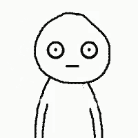 a black and white drawing of a cartoon character with a funny face .