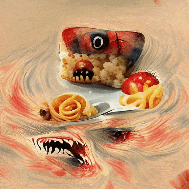 Fearful Food Virtualdream GIF - Fearful Food Virtualdream Art GIFs