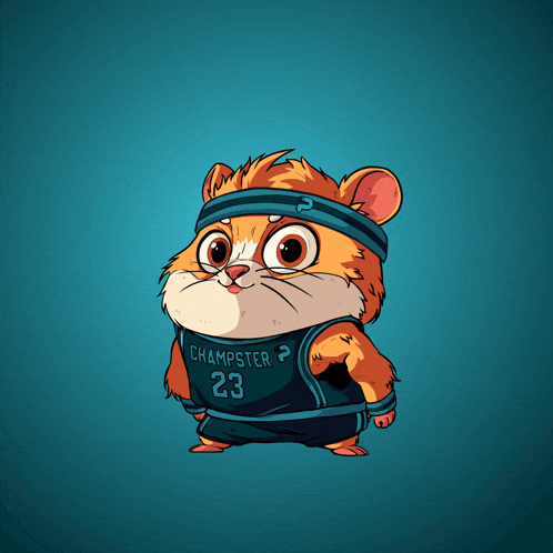 a hamster wearing a champster 23 jersey