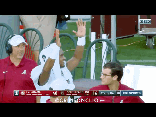 a football game between alabama and south carolina is on cbs sports