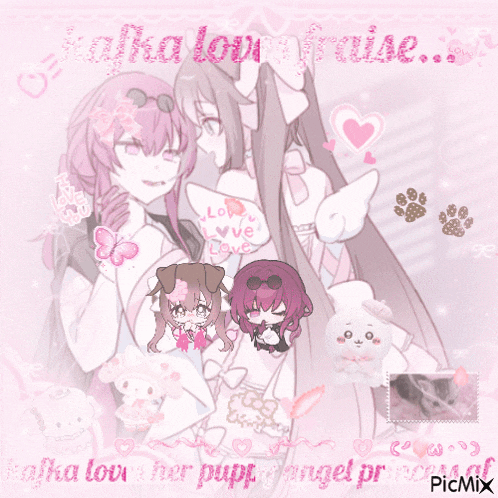 a picture of a girl with the words " i love you "