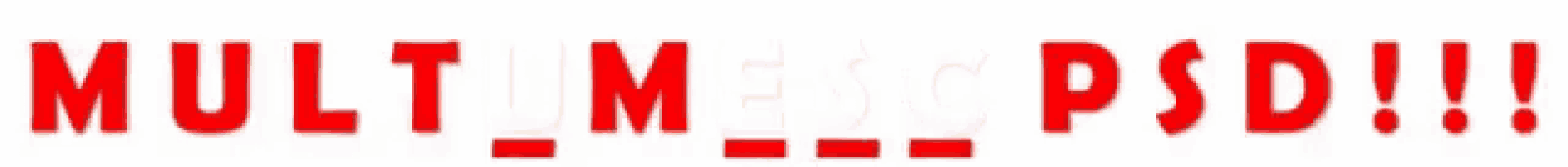 a white background with red letters that says multimedc psd