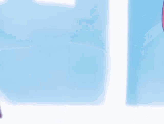 a cartoon character is standing in front of a blue sky with a balloon .