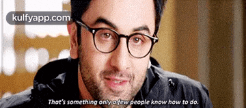 a man wearing glasses and a black shirt says that 's something only a few people know how to do .