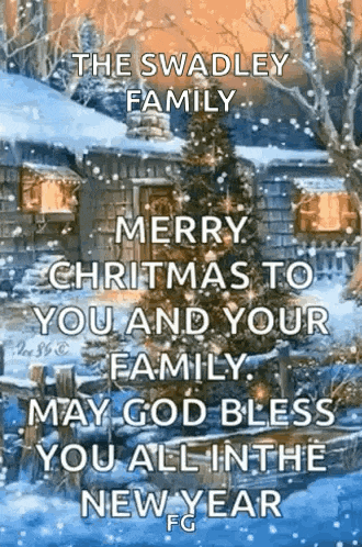 merry christmas to you and your family may god bless you all in the new year fg