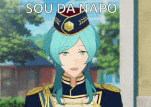 a picture of a anime character with the words sou da napo on the bottom