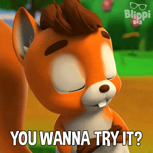 You Wanna Try It Sparky GIF - You Wanna Try It Sparky Blippi Wonders - Educational Cartoons For Kids GIFs