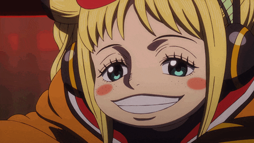 a close up of a cartoon character with headphones on