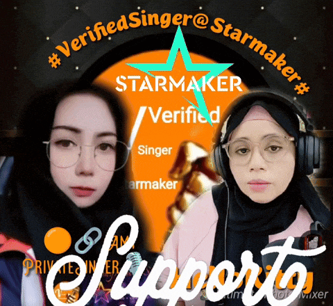 a poster for verified singer @ starmaker with two women