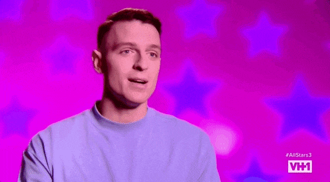 a man in a blue shirt is smiling and says `` i 'm probably going to cry about it again . ''