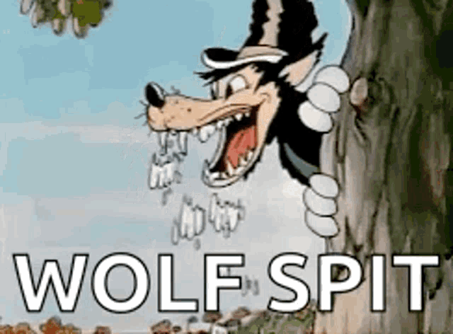 Big Bad Wolf Wolf Spit GIF - Big Bad Wolf Wolf Spit Disney GIFs