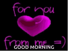 a purple heart with the words `` for you from me = '' written on it on a black background .