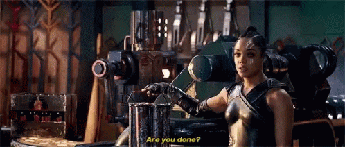 Marvel Are You Done GIF - Marvel Are You Done Valkyrie GIFs