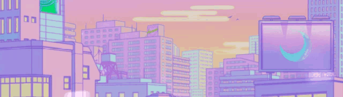 a cartoon illustration of a city with a billboard that says nike