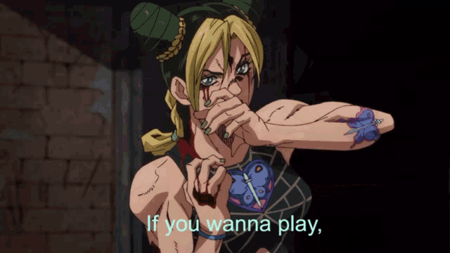 a cartoon character says if you wanna play in a dark room