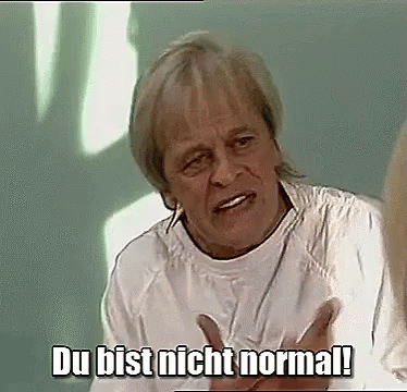 Du Bist Nicht Normal! GIF - Klaus Kinski Nicht Normal Kopfschütteln GIFs