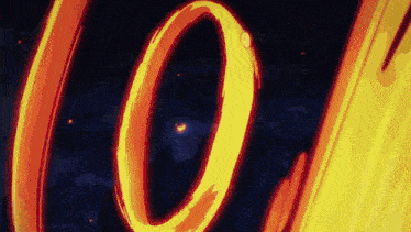 the number 10 is surrounded by flames on a black background