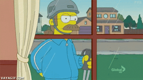The Simpsons Ned Flanders GIF - The Simpsons Ned Flanders Christ Is Watching GIFs