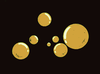 a green glowing object is against a black background with the letters sg on the bottom