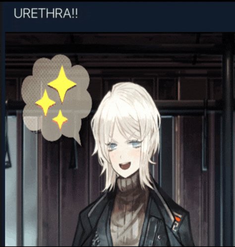 a picture of a woman with a speech bubble that says urethra
