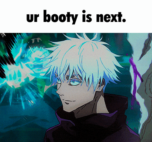 a picture of a person with the words ur booty is next below it