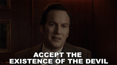 Accept The Existence Of The Devil Ed Warren GIF - Accept The Existence Of The Devil Ed Warren Patrick Wilson GIFs