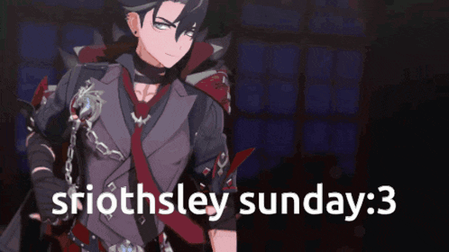 a cartoon of a man with the words sriothsley sunday : 3 below him