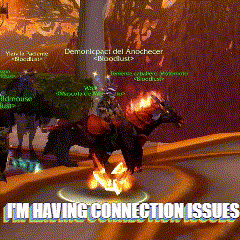 a screenshot of a video game with the words i 'm having connection issues on the bottom