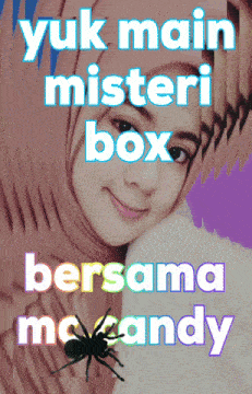 a picture of a woman in a hijab with the words yuk main misteri box