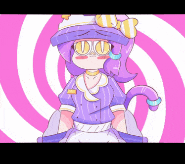 a cartoon drawing of a girl with a name tag that says ' a ' on it