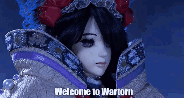 a doll says welcome to wartorn on the bottom