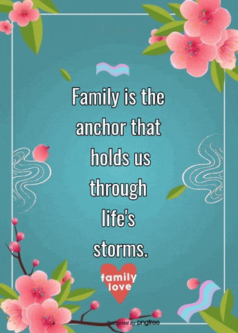 family is the anchor that holds us through life 's storms poster