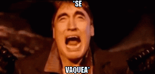 a man is crying with the words vaquea written on the bottom