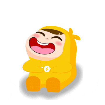 a cartoon character in a yellow outfit with a lightning bolt on his chest is crying