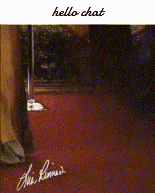 a picture of a person splashing water with the words hello chat above it