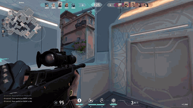 a person holding a sniper rifle in a video game