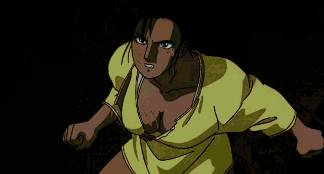 a cartoon drawing of a man holding a sword in his hand