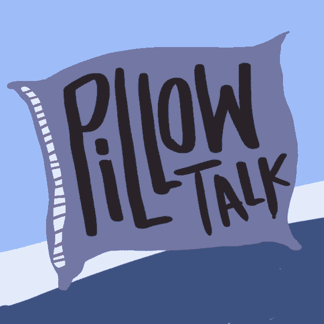 a pillow with the words pillow talk on it