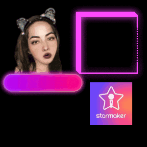 a woman wearing a cat ear headband is surrounded by neon signs including one that says recarg k hat