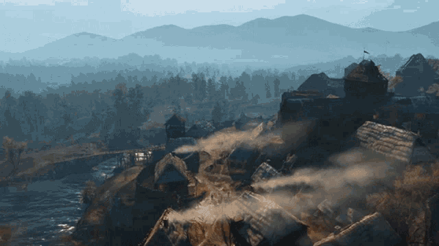 Village The Witcher GIF - Village The Witcher Beautiful World Of The Witcher GIFs