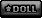 a black and white image of the word doll on a white background
