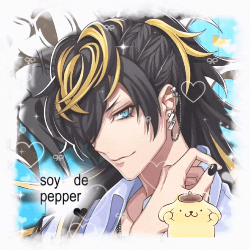 a drawing of a boy with the words soy de pepper written on it