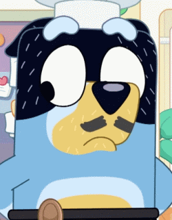 a cartoon dog is wearing a chef 's hat and a collar