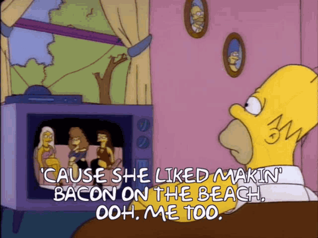 Bacon Beach Homer GIF