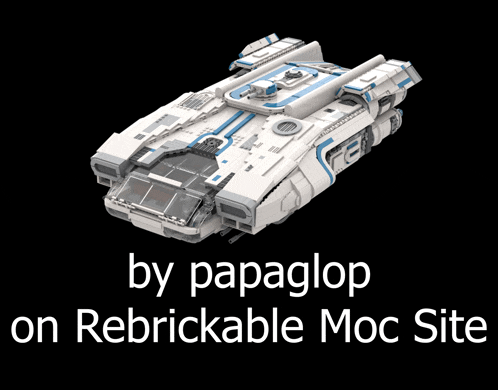 a picture of a space ship with the words by papaglop on the bottom