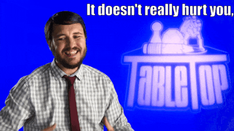 Tabletop Wil Wheaton GIF - Tabletop Wil Wheaton It Doesn'T Really Hurt You GIFs