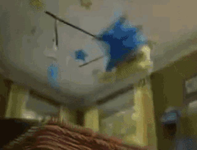 a blurred image of a person playing with a ball