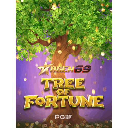 a poster for a game called tree of fortune by pg games
